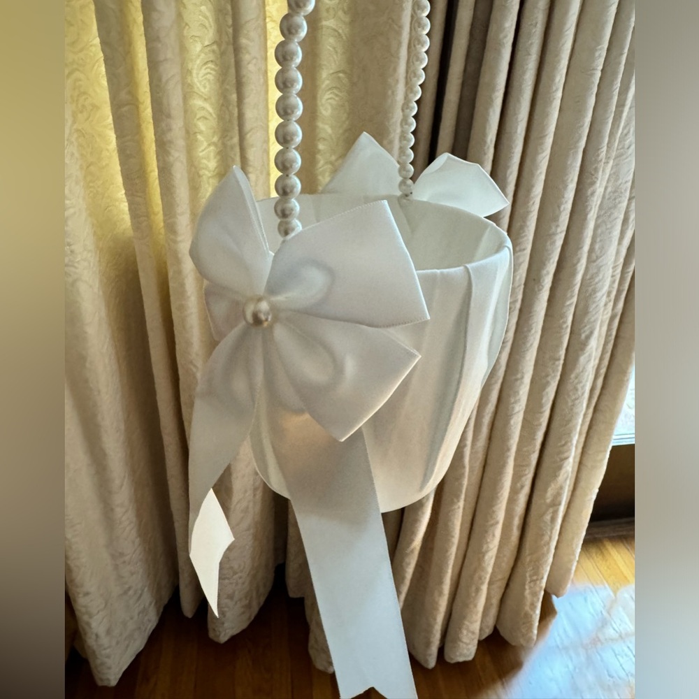 Satin flower girl basket